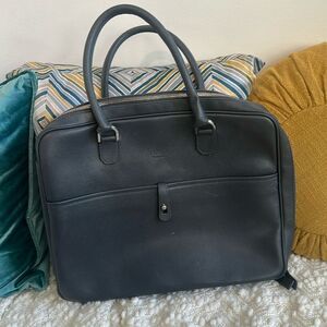 Furla Leather Business Bag Briefcase Blue (unisex)